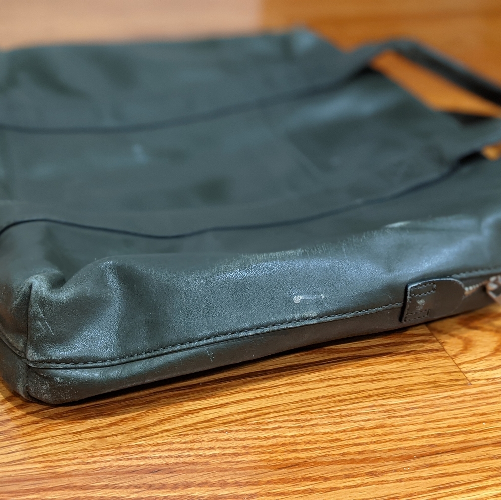 Jack Spade green leather briefcase - Picture 5 of 8